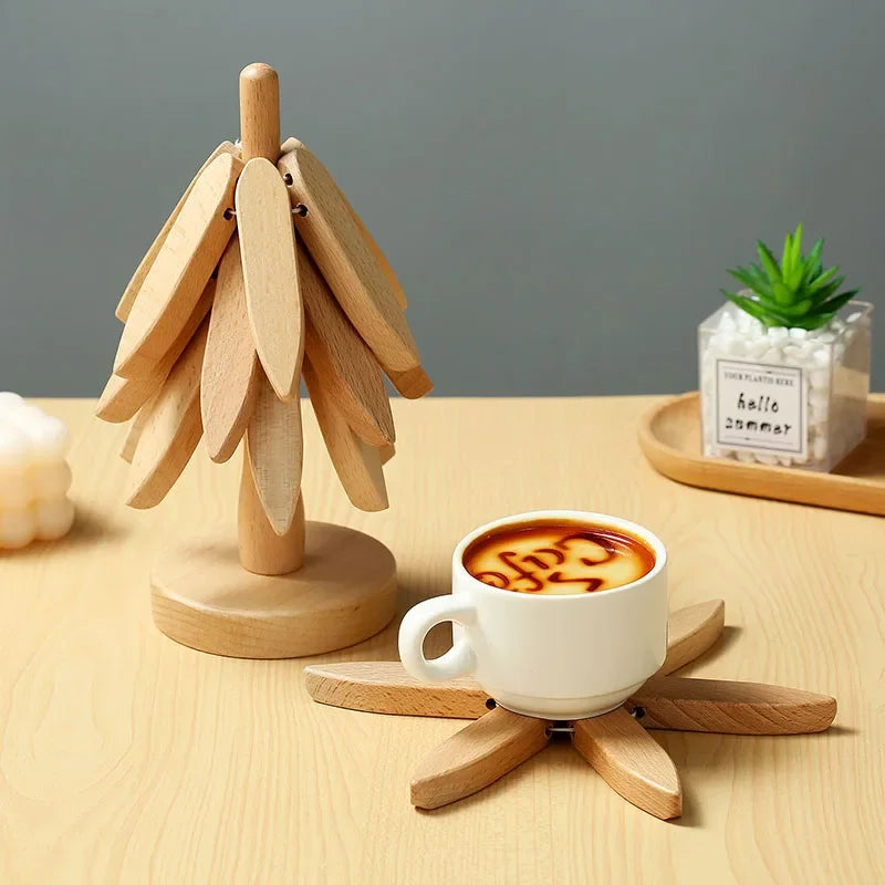 Árbol Porta Tazas de Madera Profesional